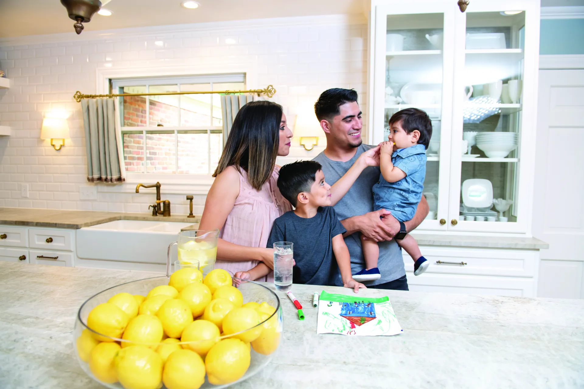 Family enjoying a comfortable home